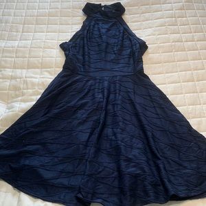 Navy halter dress
